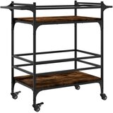  Kuhinjska kolica boja hrasta 82x40x78,5 cm konstruirano drvo | shoptok.hr