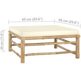  Garnitura 3-delna s kremno belimi blazinami bambus | Shoptok.si