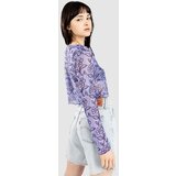 Santa Cruz Delfino Flower Mesh Crop Majica z dolgimi rokavi blue / dark blue | Shoptok.si