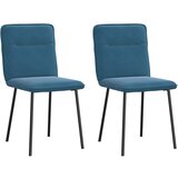 Maison Chic Jedilni stoli - Vzorci stoli 2 kosa moder žamet A344, (22032866) | Shoptok.si