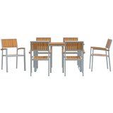  Vrtni set za objed 7 pcs Siva Čvrsto drvo akacije | Eponuda.com