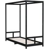  Za dječji krevet crni 80 x 200 cm od masivne borovine | shoptok.hr