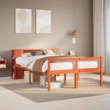 vidaXL Krevet s regalom za knjige bez madraca 135x190 cm masivno drvo Cijene