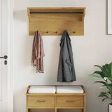  Zidna vješalica za kapute SANDNES 87x30x42 cm puno drvo bor | shoptok.hr