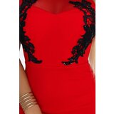 kocula 617-3 Long mermaid dress with black lace and mesh - red | shoptok.hr
