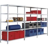 eurokraft pro Skladiščni privijačeni regal, RAL 7035, srednje težak, višina regala 2500 mm, širina police 1300 mm, globina 300 mm, osnovni regal | Shoptok.si