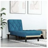 vidaXL Počivalnik iz modrega žameta | Shoptok.si