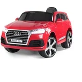 Q7 Licencirani automobil sa kožnim sedištem i mekim gumama - Crveni