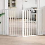 vidaXL Vrata za pse s 2 panela sklopiva bijela 160 cm od drva topole | shoptok.hr