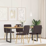  Blagovaonske stolice od tkanine 4 kom tamnosmeđe | shoptok.hr