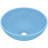 Maison Chic Razkošen Umivalnik - Kopalna umivalnik - Lavabo okrogel mat svetlo moder 32,5x14cm keramičen, (21684784) Cene