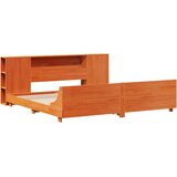  Okvir kreveta bez madraca voštano smeđi 200x200 cm od borovine | shoptok.hr