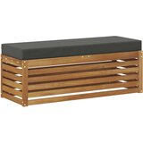  Klupa za sjedenje Prirodna i antracit 115 x 43 x 37 cm - Prirodno i antracit 115 cm Zatvoren prostor za noge | shoptok.hr