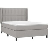  Krevet s oprugama i madracem svjetlosivi 140x190 cm od tkanine | shoptok.hr