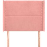  Uzglavlje s ušima ružičasto 93x16x118/128 cm baršunasto | shoptok.hr