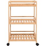  Kuhinjska Kolica s Kotačima Prirodna 46 x 38 x 76 cm Bambus | shoptok.hr