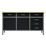  Radni stol crni 160 x 60 x 85 cm čelični | shoptok.hr