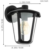 Eglo Monreale spoljna zidna lampa/1, e27, crna | Eponuda.com