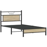  Posteljni okvir brez vzmetnice sonoma hrast 107x203 cm inž. les, (21790671) | Shoptok.si