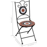 In 3-dijelni bistro set s keramičkim pločicama boja cigle i bijeli | shoptok.hr