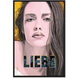  Slika - Liebe (1 Part) Vertical 80x120 U crnom drvenom okviru | shoptok.hr