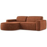 Makamii Kutna garnitura od šenila boja terakote (s lijevim kutom/s ležaljkom) Omao – | shoptok.hr