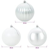  Set božićnih kuglica XXL 3 kom. Bijela Ø 25 cm Plastika - Bijela Ø 25 cm (3 kom) | shoptok.hr