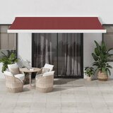 vidaXL Tenda na ručno uvlačenje bordo 450 x 300 cm | shoptok.hr