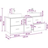  Set ormarića za kupaonicu 3 kom. Bijela 49,5 x 41 x 62,5 cm | shoptok.hr