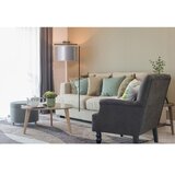  Duolla - Stojeća lampa CANNES 1xE27/15W/230V prečnik 45 cm srebrna/bela | Eponuda.com