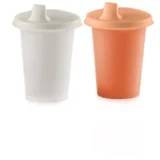 Set čaša sa nastavkom, 200ml, 2 komada, Bela i narandžasta