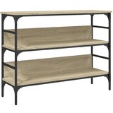 Maison Chic Konzolna mizica - miza ob steni sonoma hrast 100x32x75 cm inženirski les, (21786027) Cene