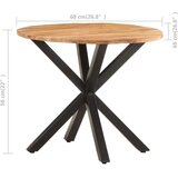  Bočni stolić 68 x 68 x 56 cm od masivnog bagremovog drva - 1 Masivno bagremovo drvo | shoptok.hr