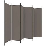 Sobna pregrada s 6 panela antracit 300x200 cm od tkanine | shoptok.hr