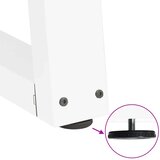 Noge za klubsko mizico v obliki črke V 2 kosa bele 60 x (30-31,3) cm jeklo, (22123553) | Shoptok.si