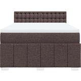 vidaXL Box spring postelja z vzmetnico temno rjava 160x200 cm blago, (21308044) | Shoptok.si