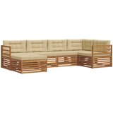  Set vanjskih sofa 6 kom. Prirodna i bež 325 x 166,5 x 73 cm | shoptok.hr
