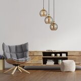  Luster na sajli DEVI 3xE27/15W/230V crna/zadimljeno bež | Eponuda.com