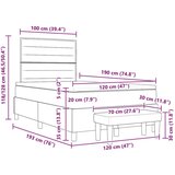 Box spring krevet s madracem Krema 120 x 190 cm tkanina | shoptok.hr