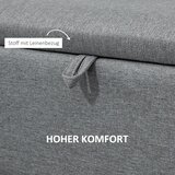  Klupa klupa za odlaganje tapecirana klupa izgled lana do 150 kg 101x38 5x44 5 cm siva | shoptok.hr
