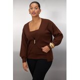 Trendyol Ženska bluza Tbbaw26Av00012, Smeđa Cene