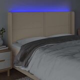  Posteljno vzglavje krem 203x16x118/128 cm blago, (20953994) | Shoptok.si