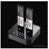 LC Power docking LC-DOCK-M2-NVME usb 3.2 Gen2x1 docking station for two NVMe-M.2 ssd, cloning, black Cene