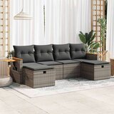 vidaXL 6-dijelni set vrtnih sofa od poliratana s jastucima sivi | shoptok.hr