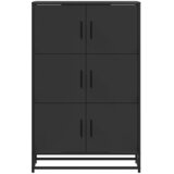  Visoka ploča crna 68x35x106,5 cm Konstruirano drvo i metal | shoptok.hr
