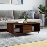 vidaXL Klubska mizica rjav hrast 90x50x36,5 cm inženirski les Cene