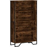Maison Chic Knjižna omara - Knjižni regal dimljeni hrast 80x31x137,5 cm inženirski les, (21726355) | Shoptok.si
