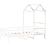 Krov za dječji krevet bijeli 98x70x176,5 cm masivna borovina | shoptok.hr
