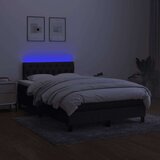  Krevet box spring s madracem LED crni 120 x 190 cm od tkanine | shoptok.hr
