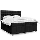  Krevet s oprugama i madracem crni 200x200 cm od tkanine | shoptok.hr